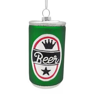 St. Nicholas Square Can of Beer Ornament NWT